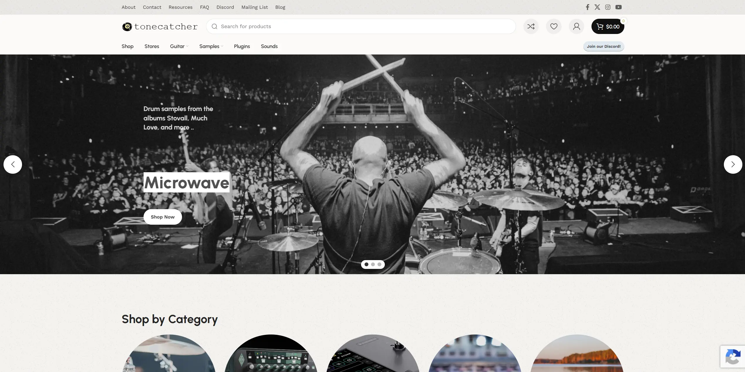 Tone Catcher website preview