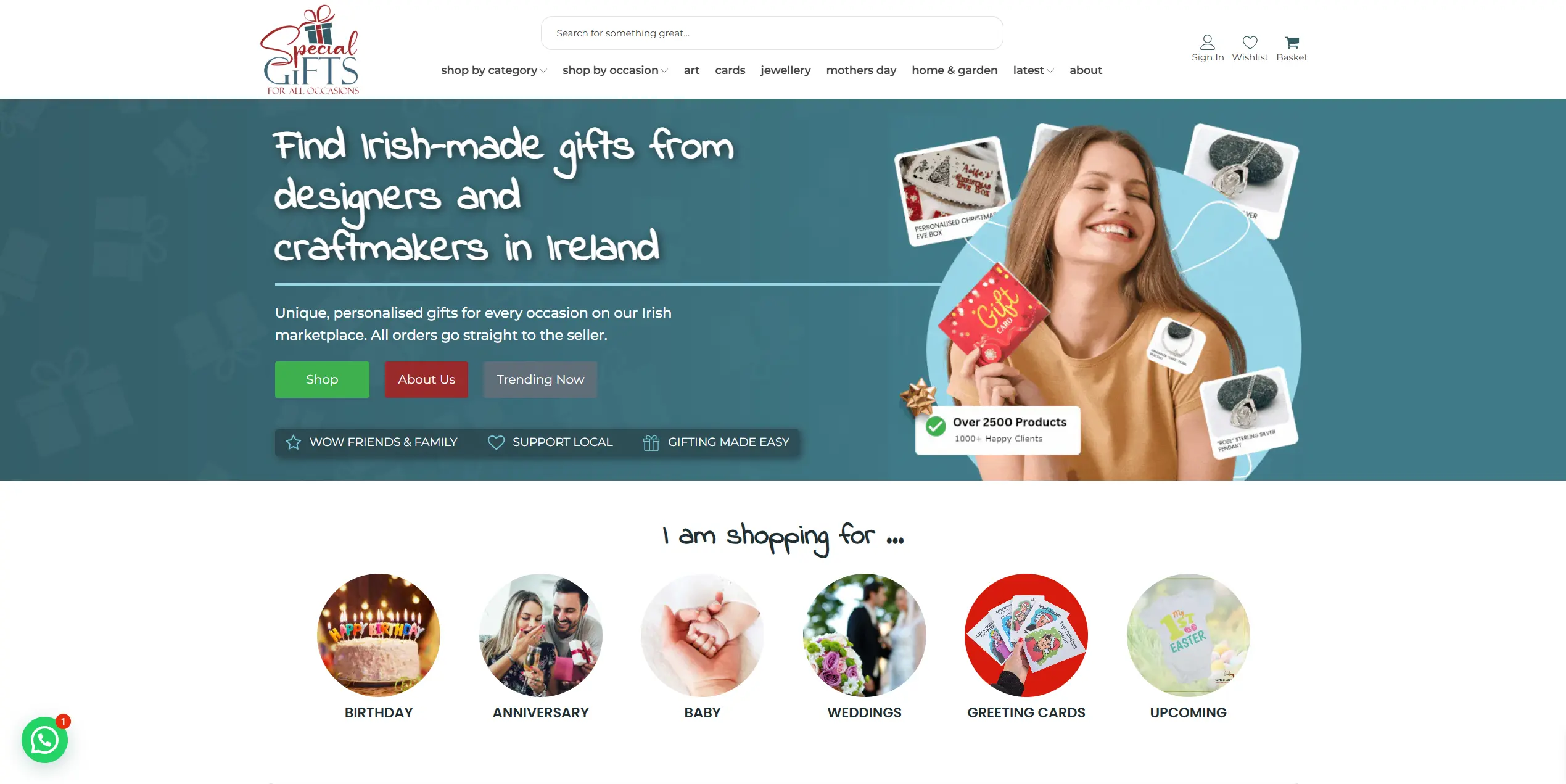 Special Gifts Ireland website preview