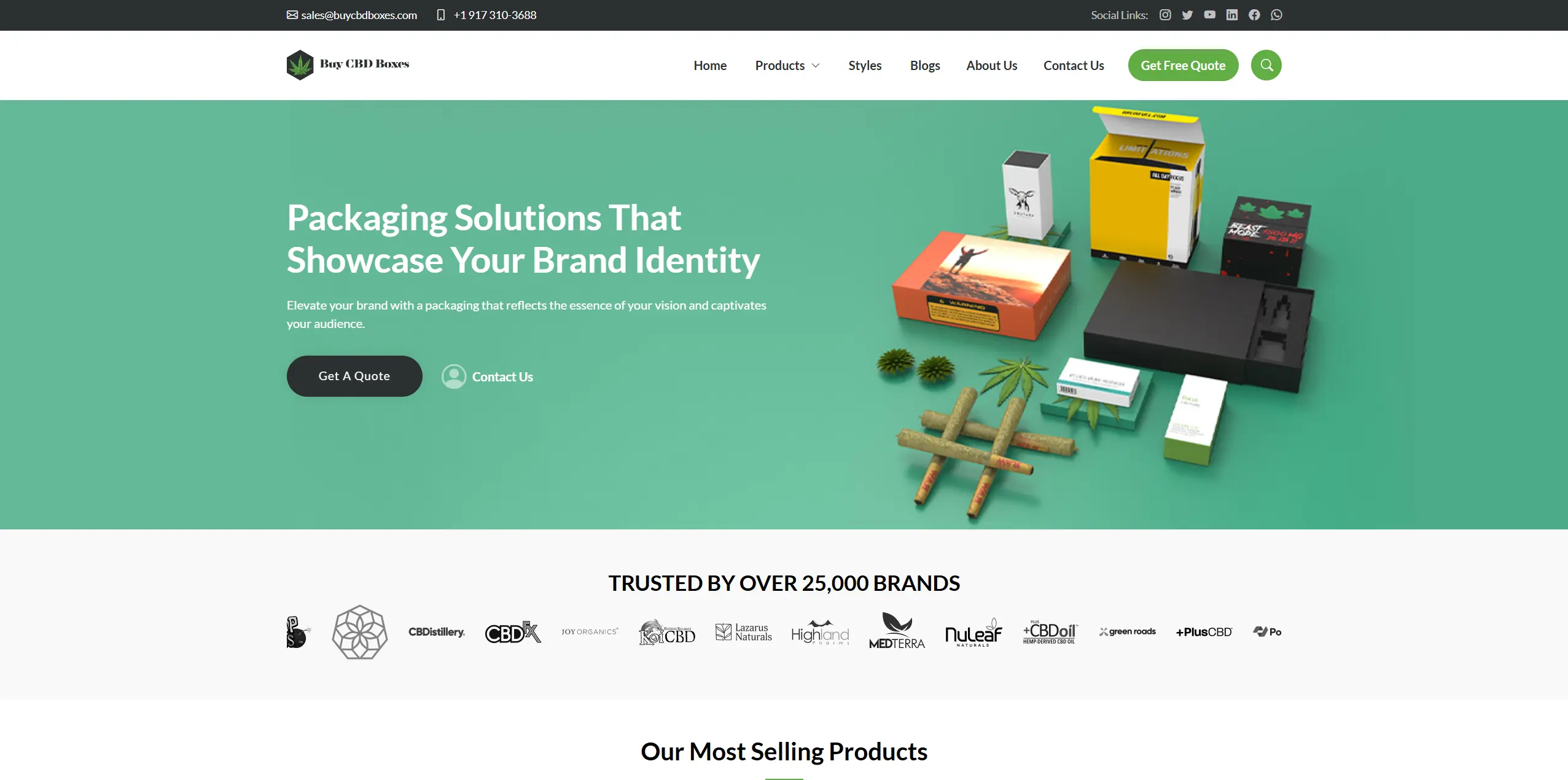 Buy CBD Boxes website preview